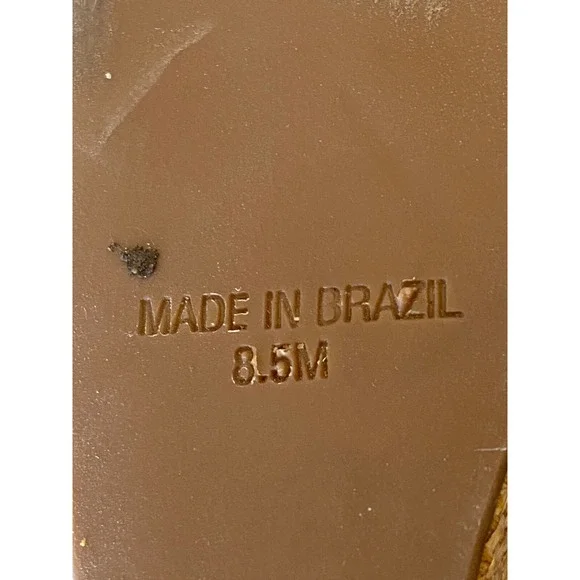 Steve Madden Citrus Platform Wedge Sandals Size US 8.5 In Nude - Picture 9 of 9